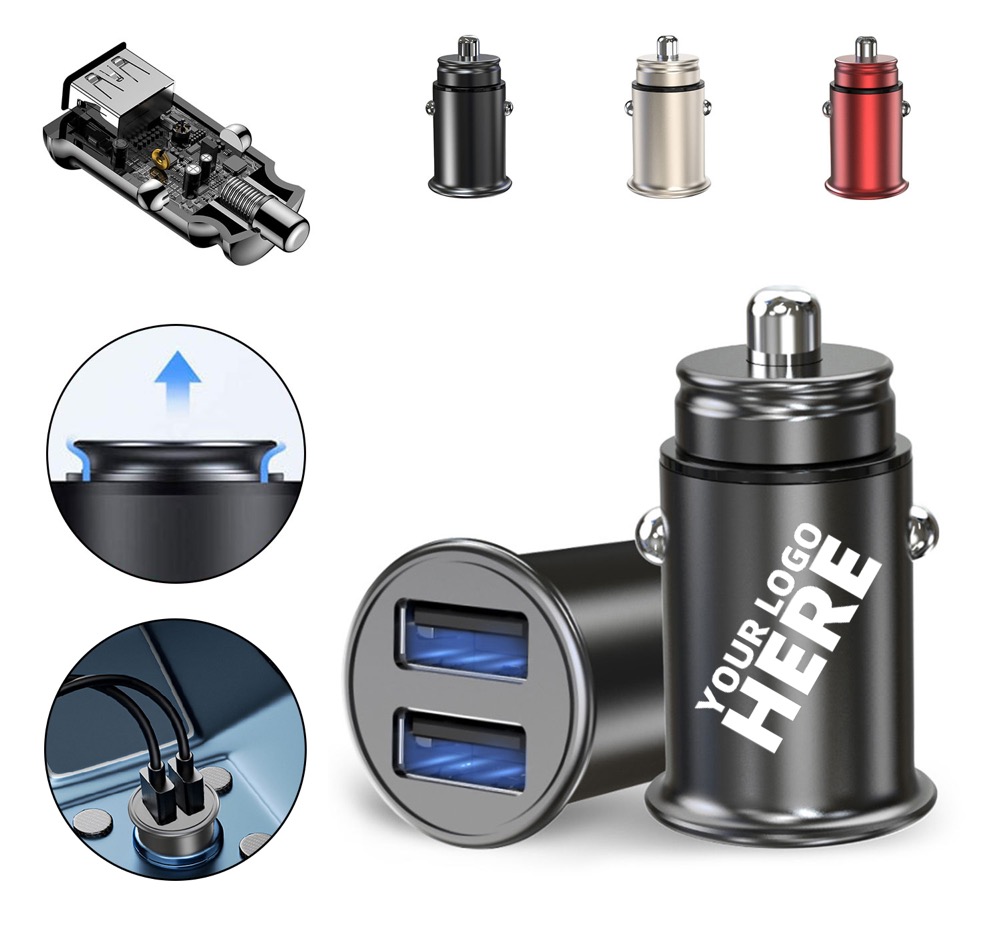 4.8A Dual Port Metal Car Charger 2