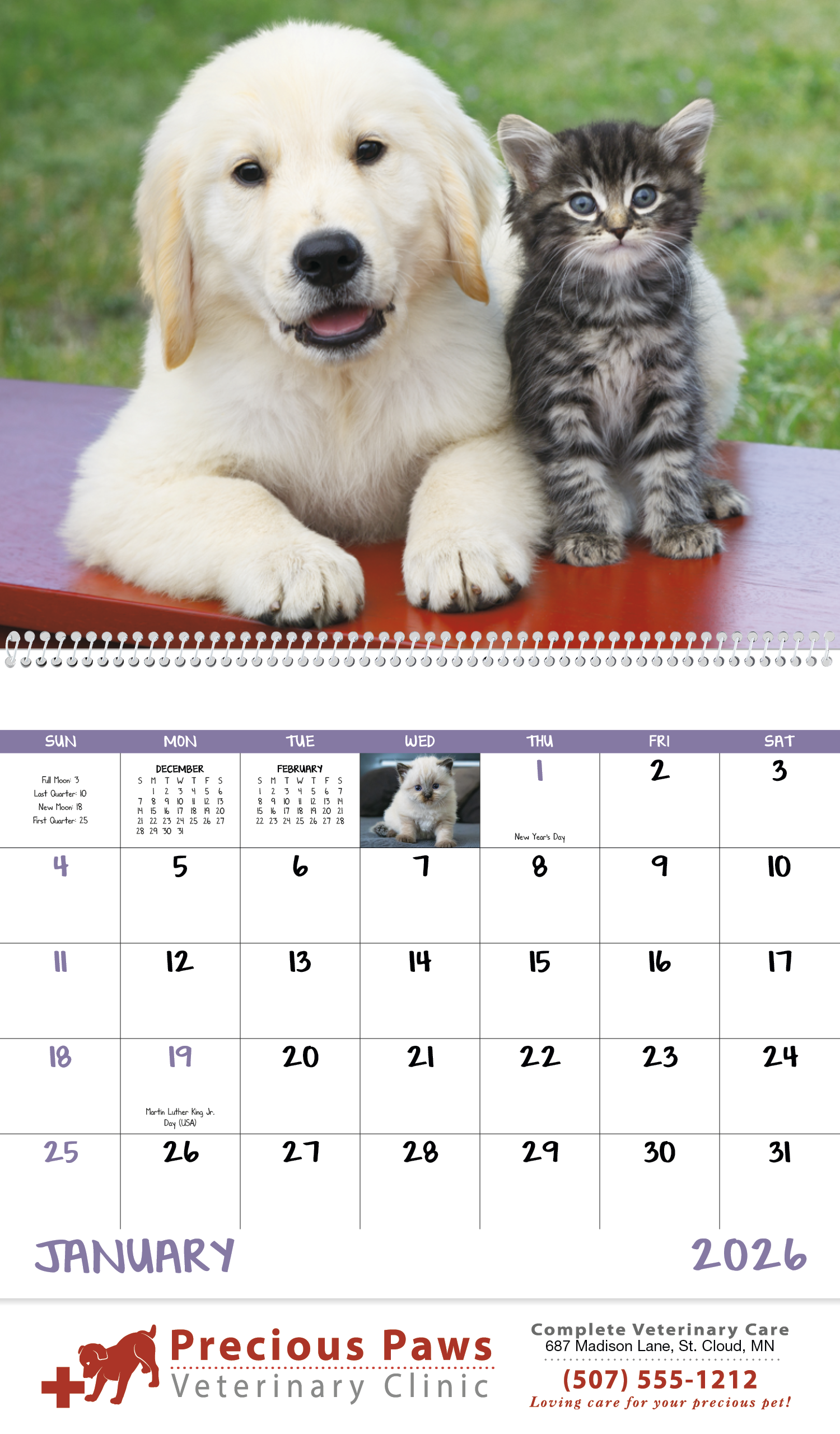 Good Value™ Puppies & Kittens - Spiral Calendar 10