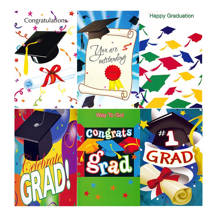 Graduation Cards - Assorted 5"x7.75" 2