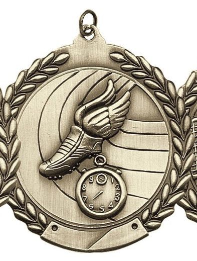 Track Die Cast Medal, 2 3/4" 2