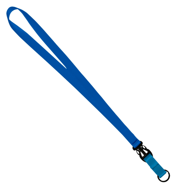3/4" Multi color (Top and bottom) Nylon Lanyard with Plastic Slide Buckle R 178