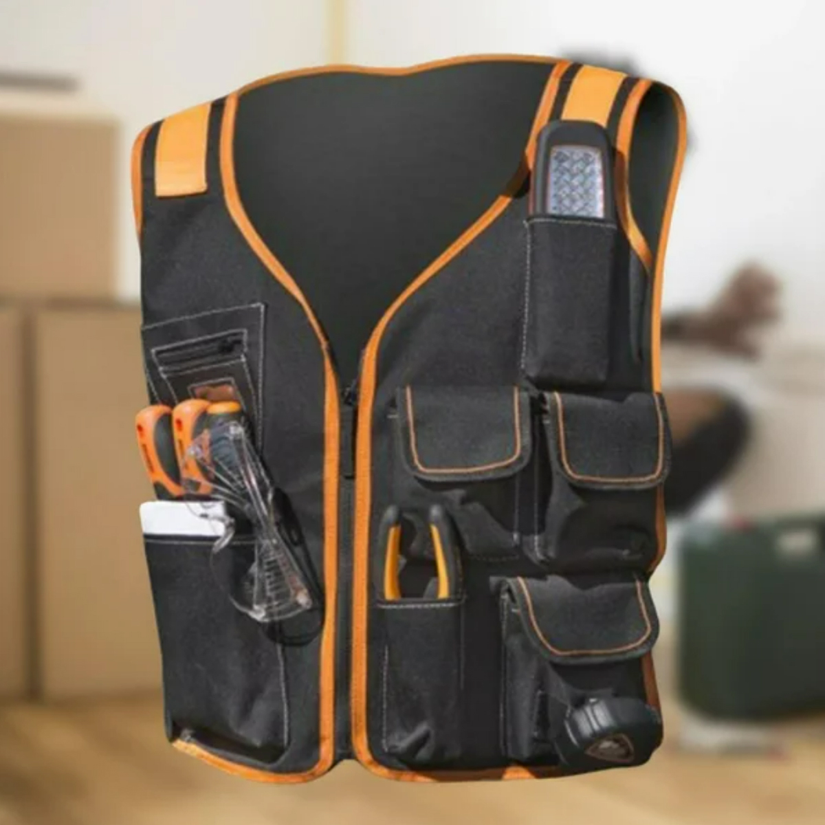Durable Multi-Pocket Work Vest with Tool Storage 1