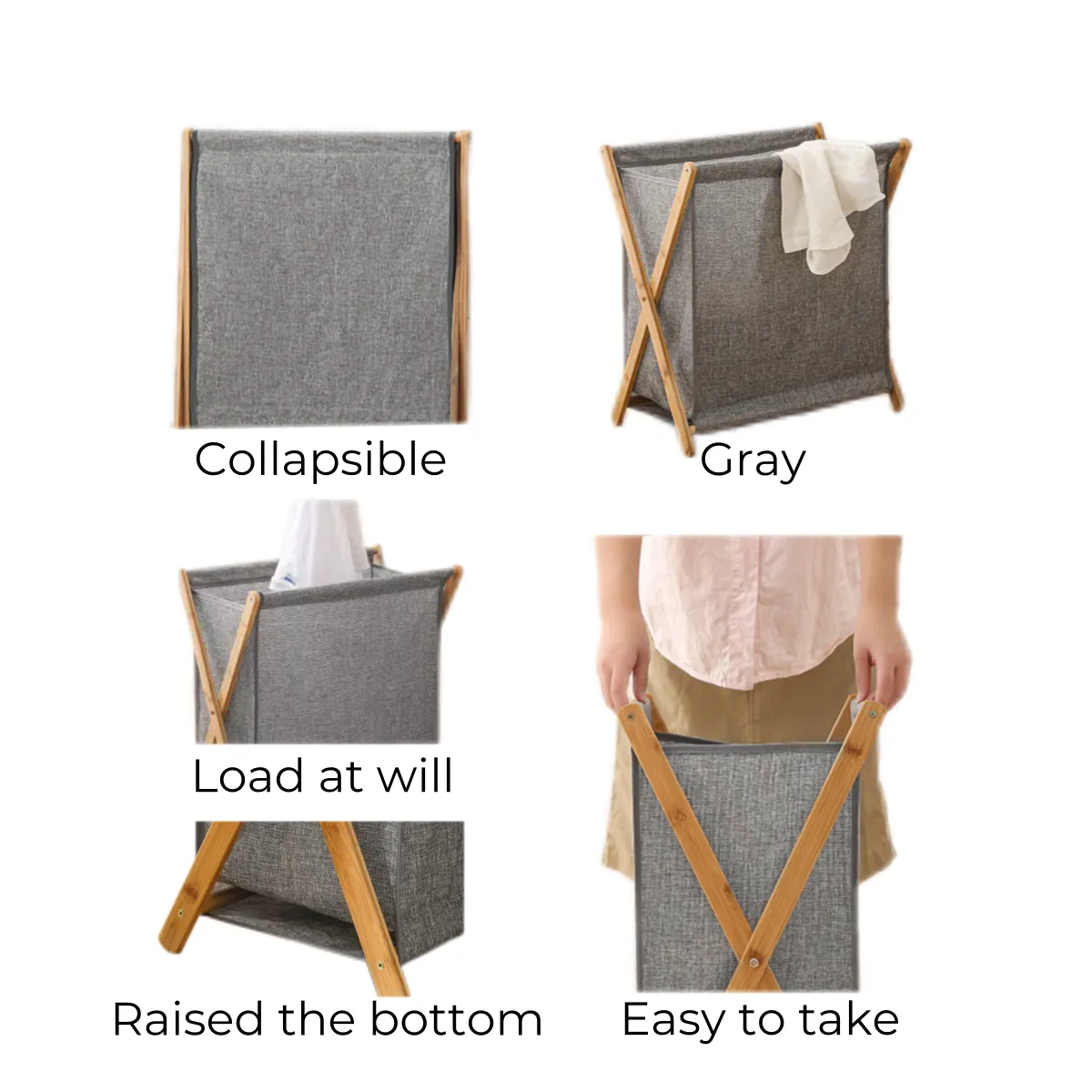 Foldable linen large capacity storage basket 6