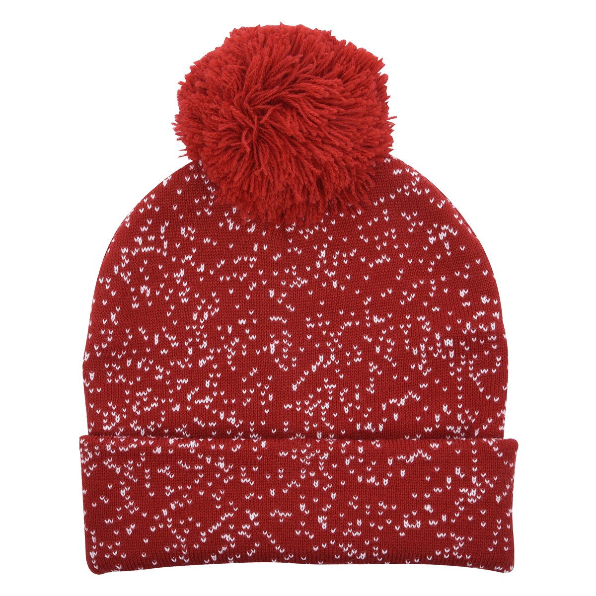Speckled Pom Beanie With Cuff 6