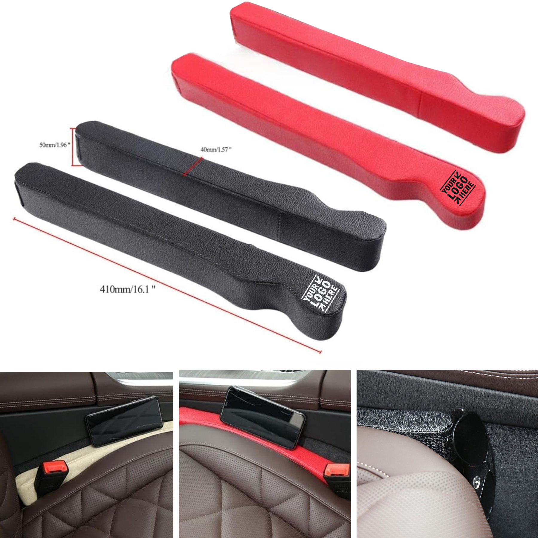 PU Leather Console Prevent Small Items From Falling Car Seat Gap Filler