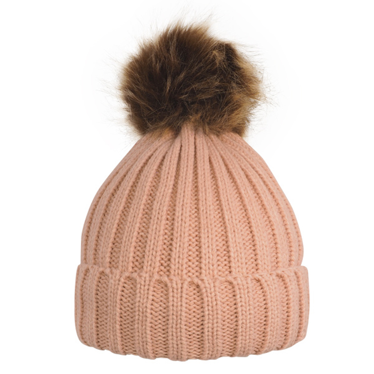 Cable Knit Beanie w/Removable Pom 4