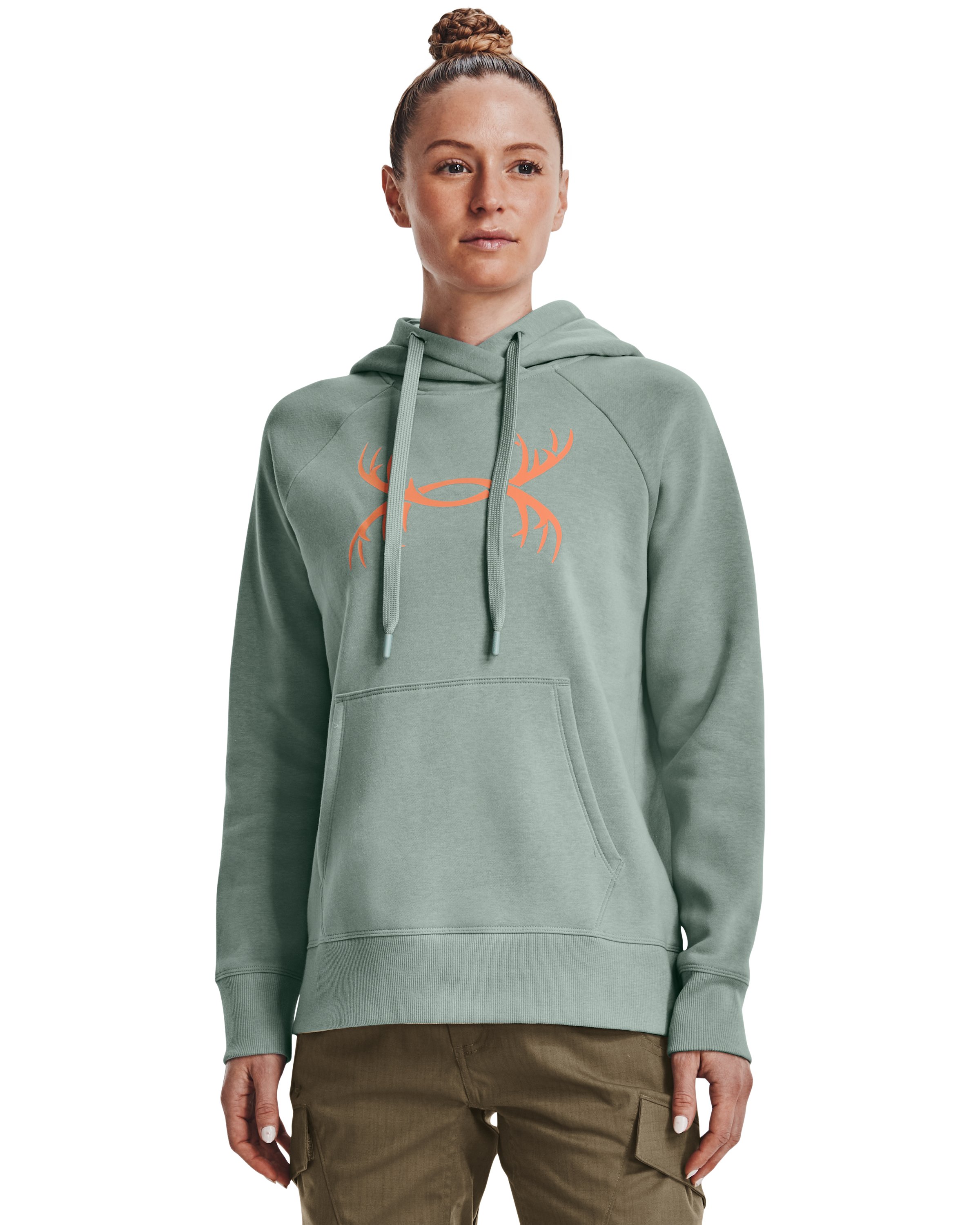 Women's UA Rival Fleece Antler Hoodie 6