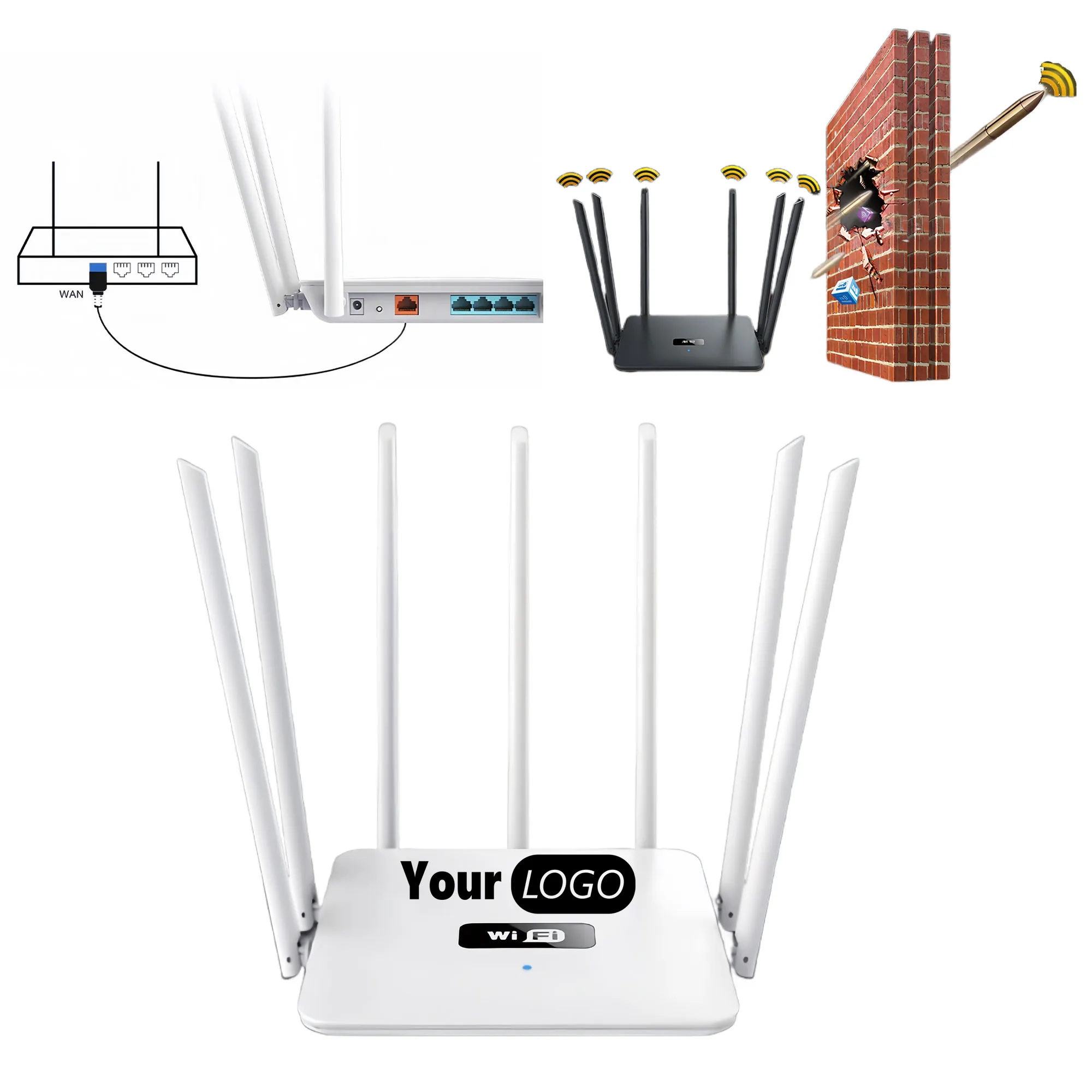 Powerful Wall Penetrating Dual Band 5G Gigabit WiFi Router