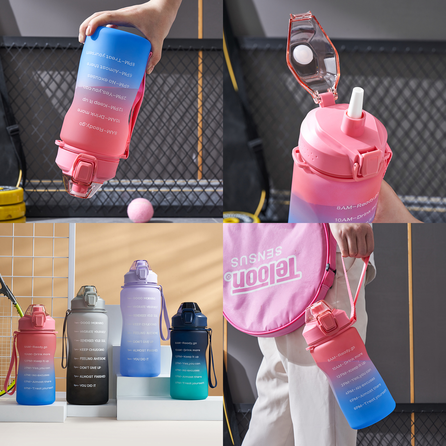 64 oz Large Capacity Wide-Mouth Water Bottle With Straw 6