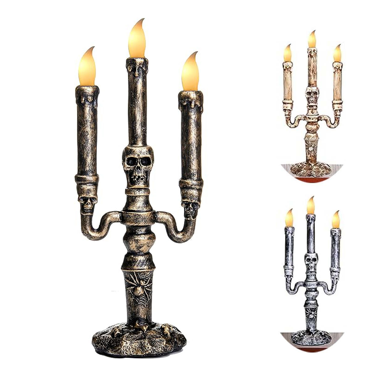 Halloween Skull Candle Table Lamp Desktop Decoration 2