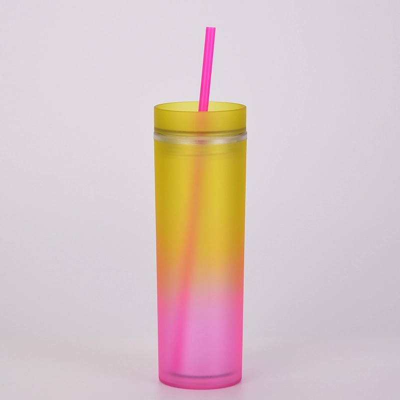 Custom Rainbow Color AS Plastic Material  Straw Tumbler 7