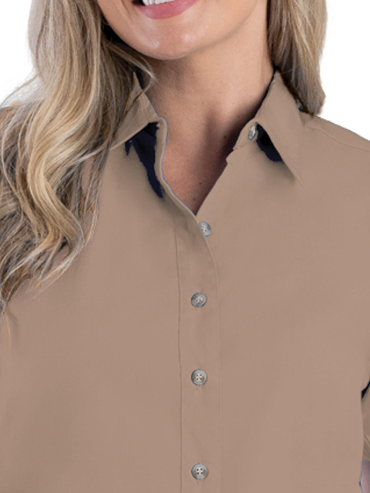 Blue Generation - Women's Pocketless Short Sleeve Superblend Poplin Shirt 59