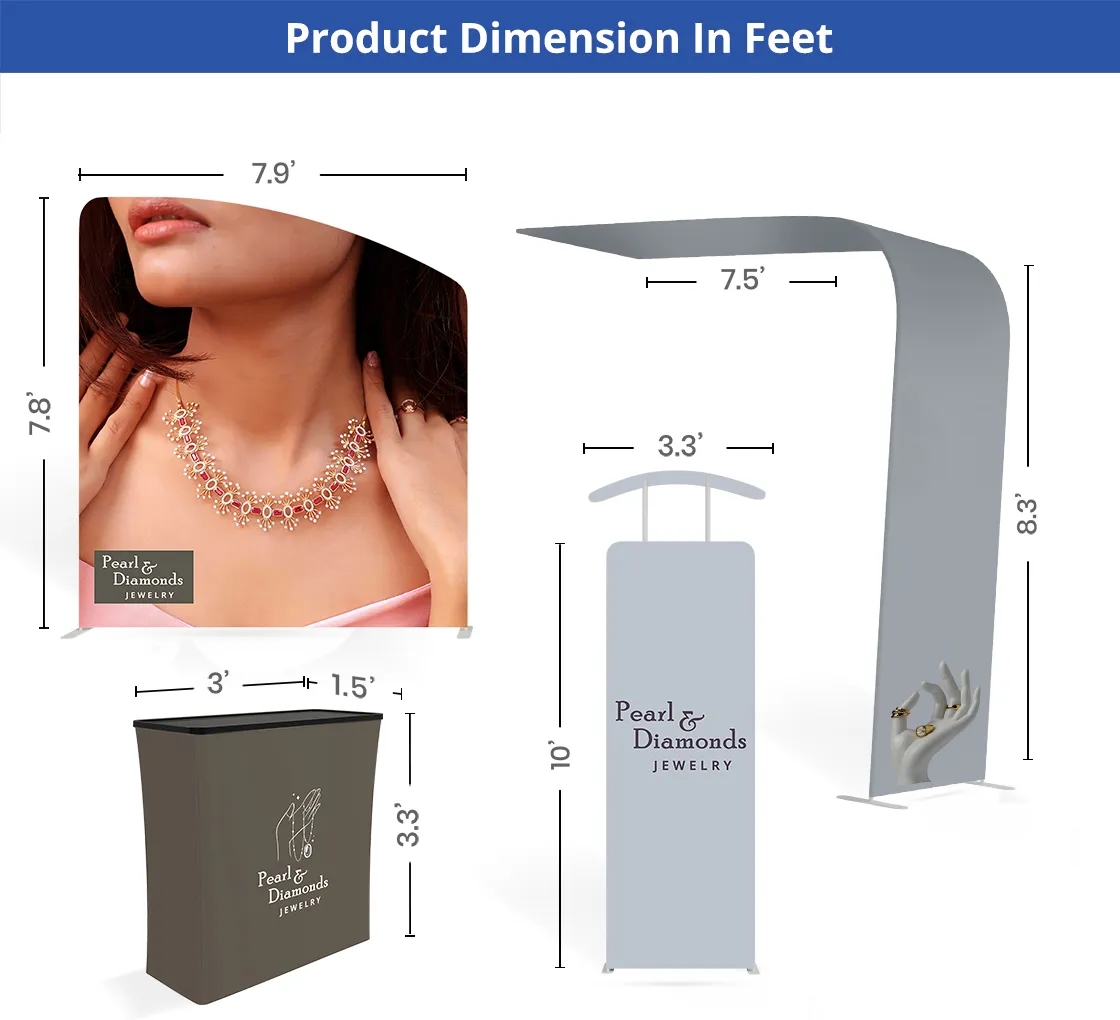 20ft Inline Trade Show Booth with Media Display 7