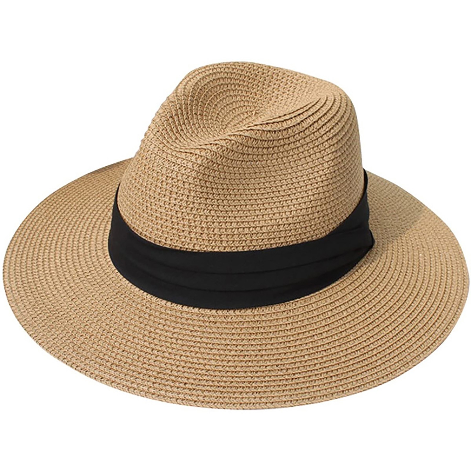 Women Wide Brim Straw Panama Sun Hat 7