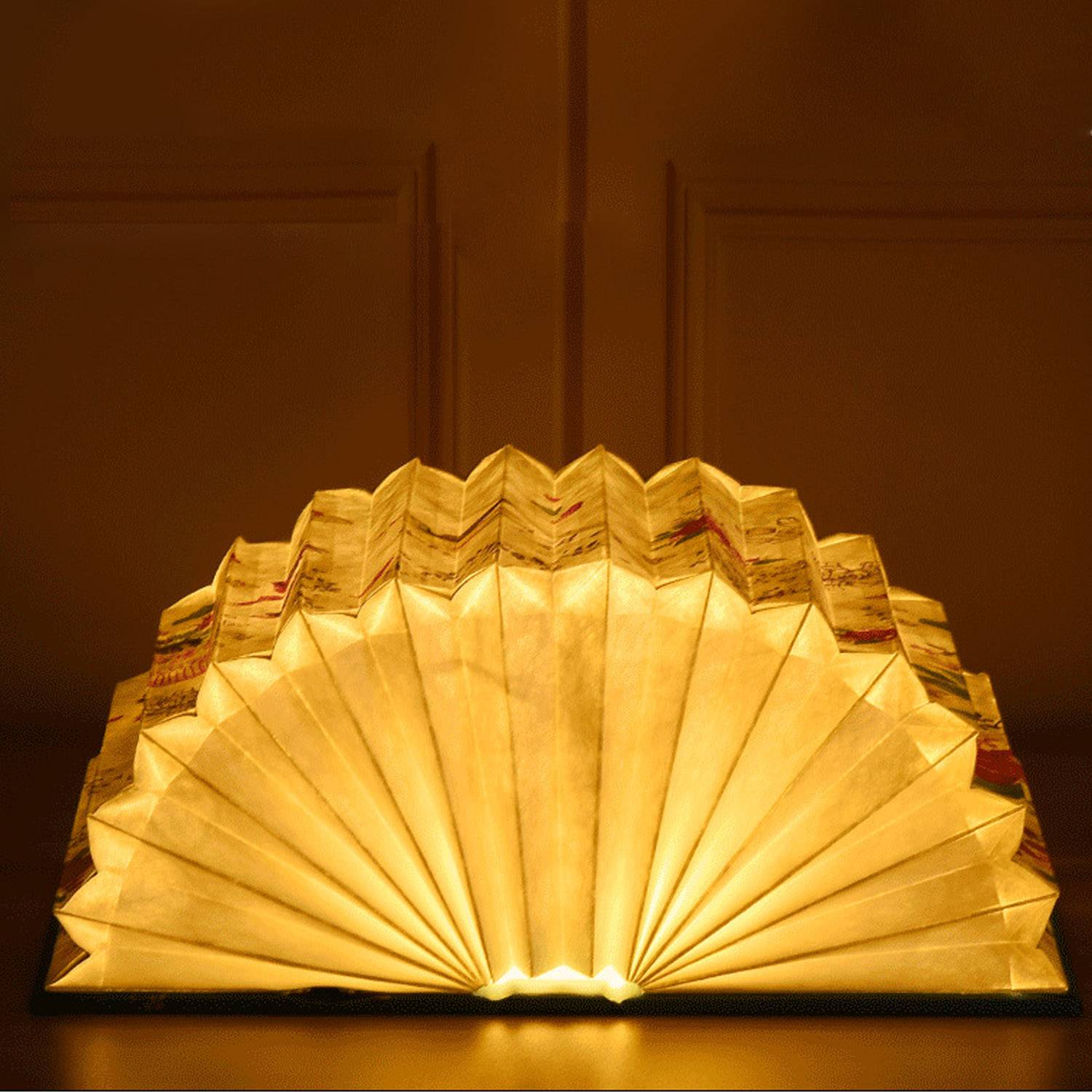 Book Lamp Creative Folding Fan-Shaped Home Night Light 4