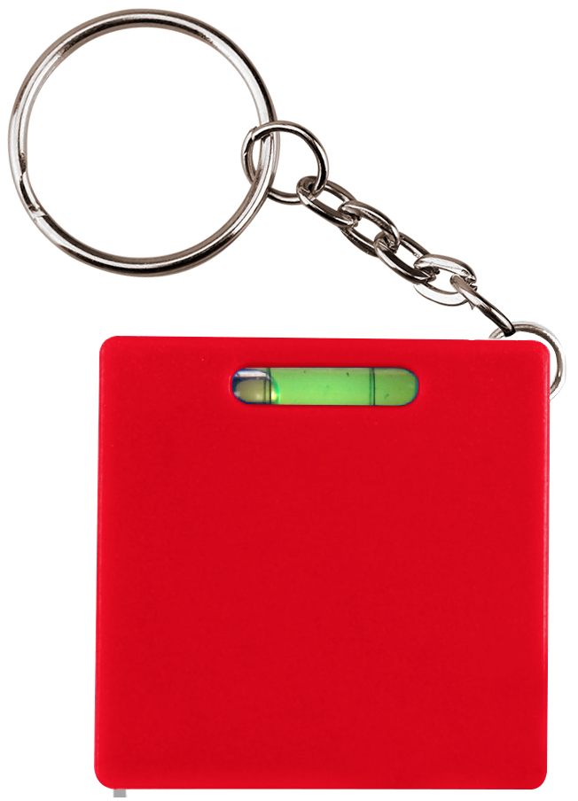 Square tape measure with level and key chain 8