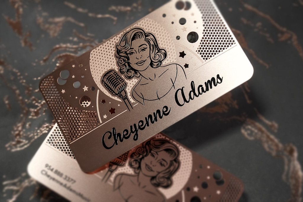Rose Gold Metal Business Cards 2