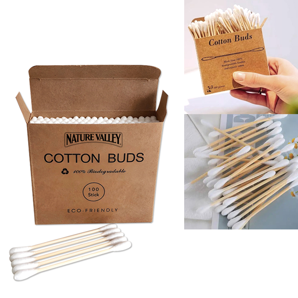 100sticks/box
Double Round Head Bamboo Stick Cotton Buds 5