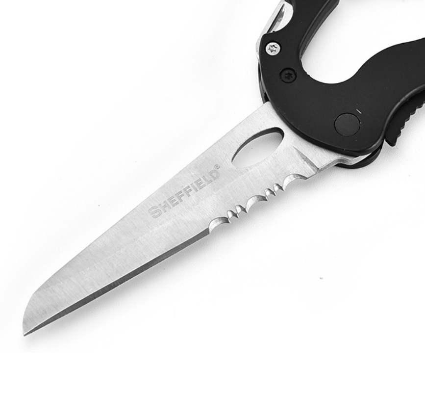 2 in 1 Carabiner and Stainless Steel Folding Pocket Knife 3