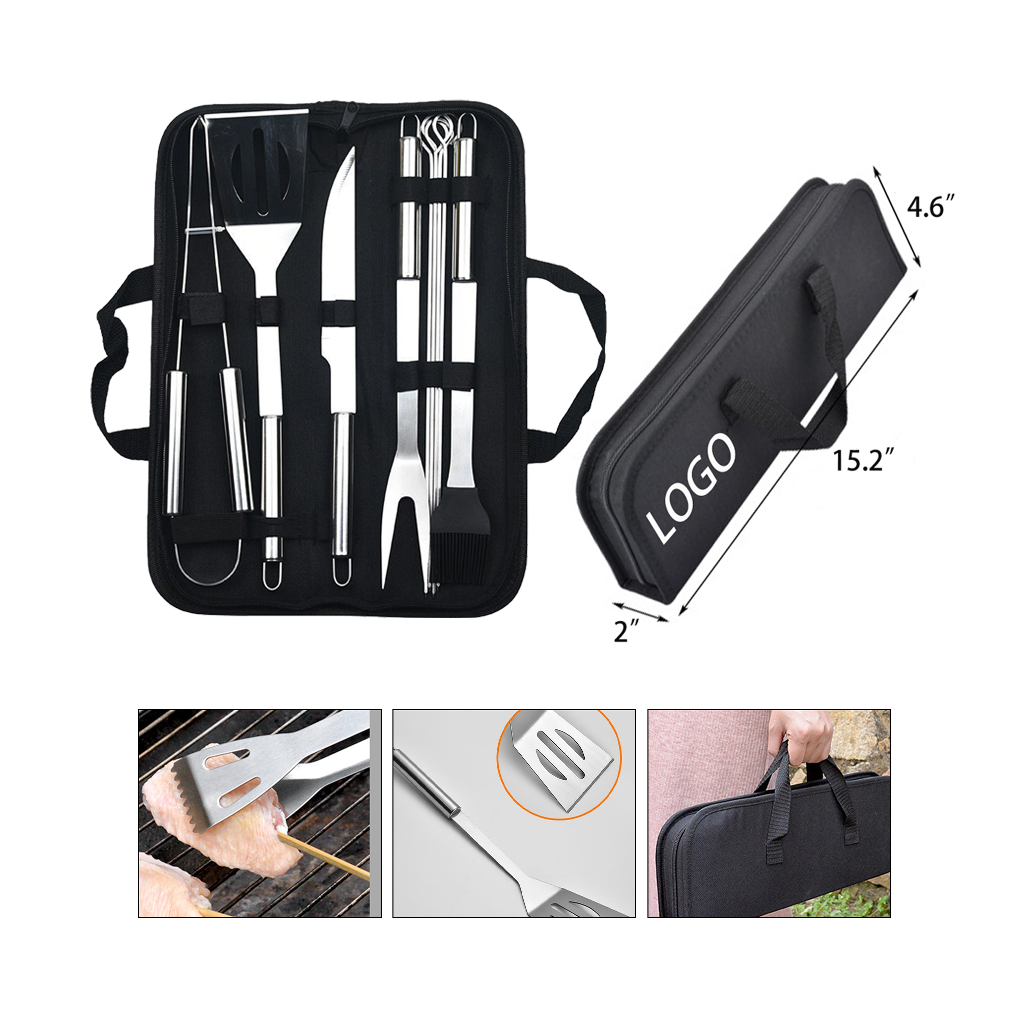 Stainless Steel BBQ Tool Set 2