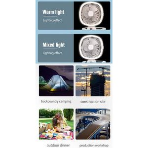 Outdoor Camping Fan Charging Foldable Desktop Solar Energy 5