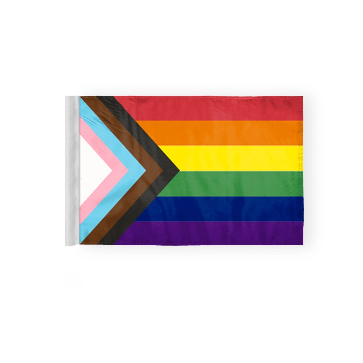 6''x9'' 2ply wPoly Progressive Pride Motorcycle Flag 1