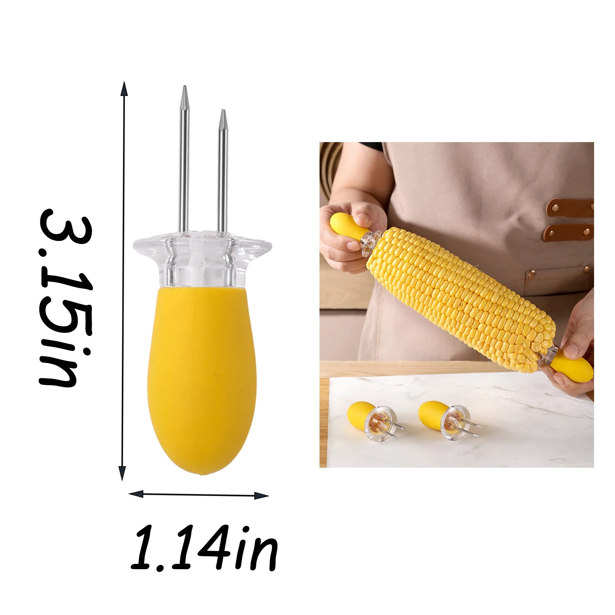 BBQ Stainless Steel Corn Holder 1pc 3