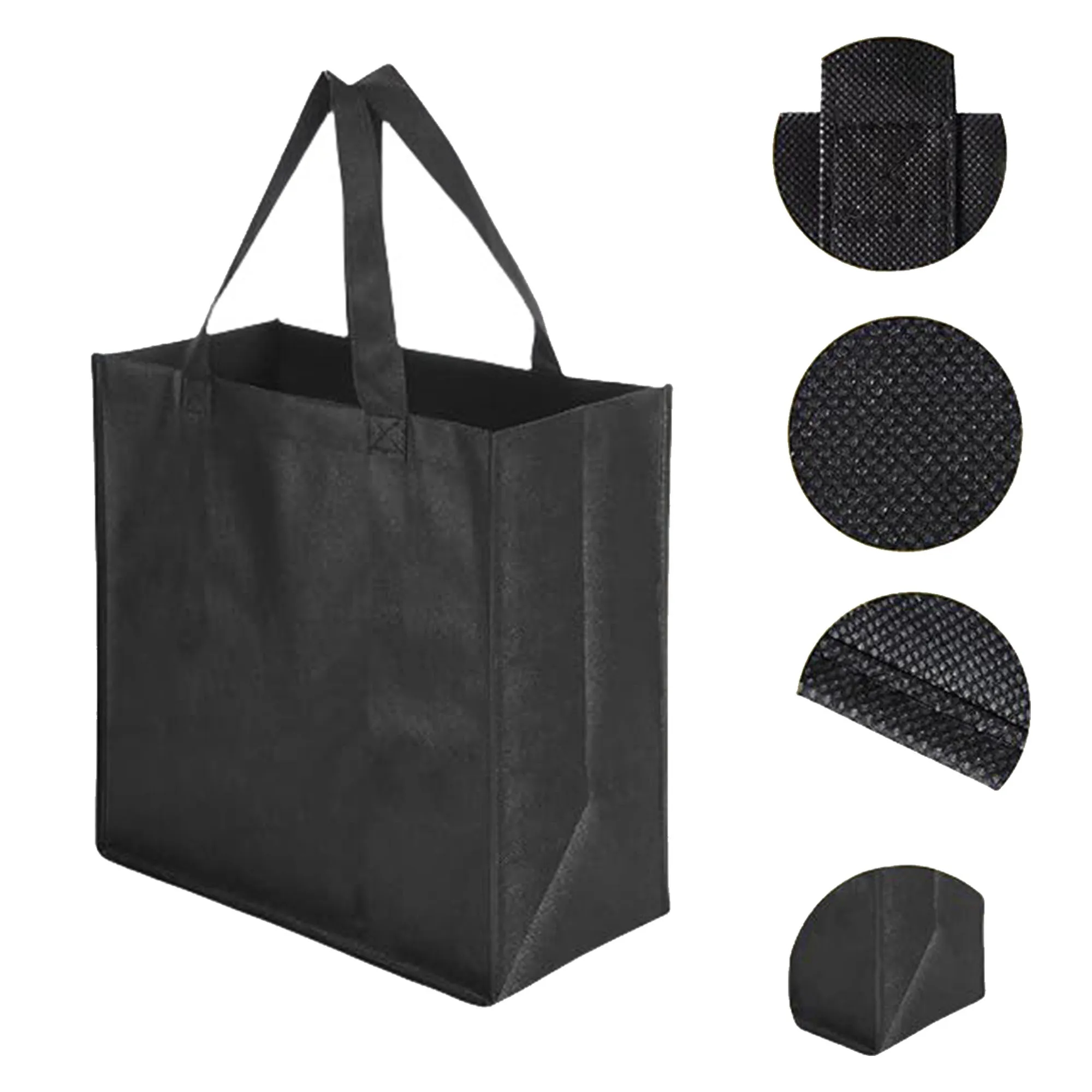 Reusable Foldable Non Woven Grocery Tote Bags 2