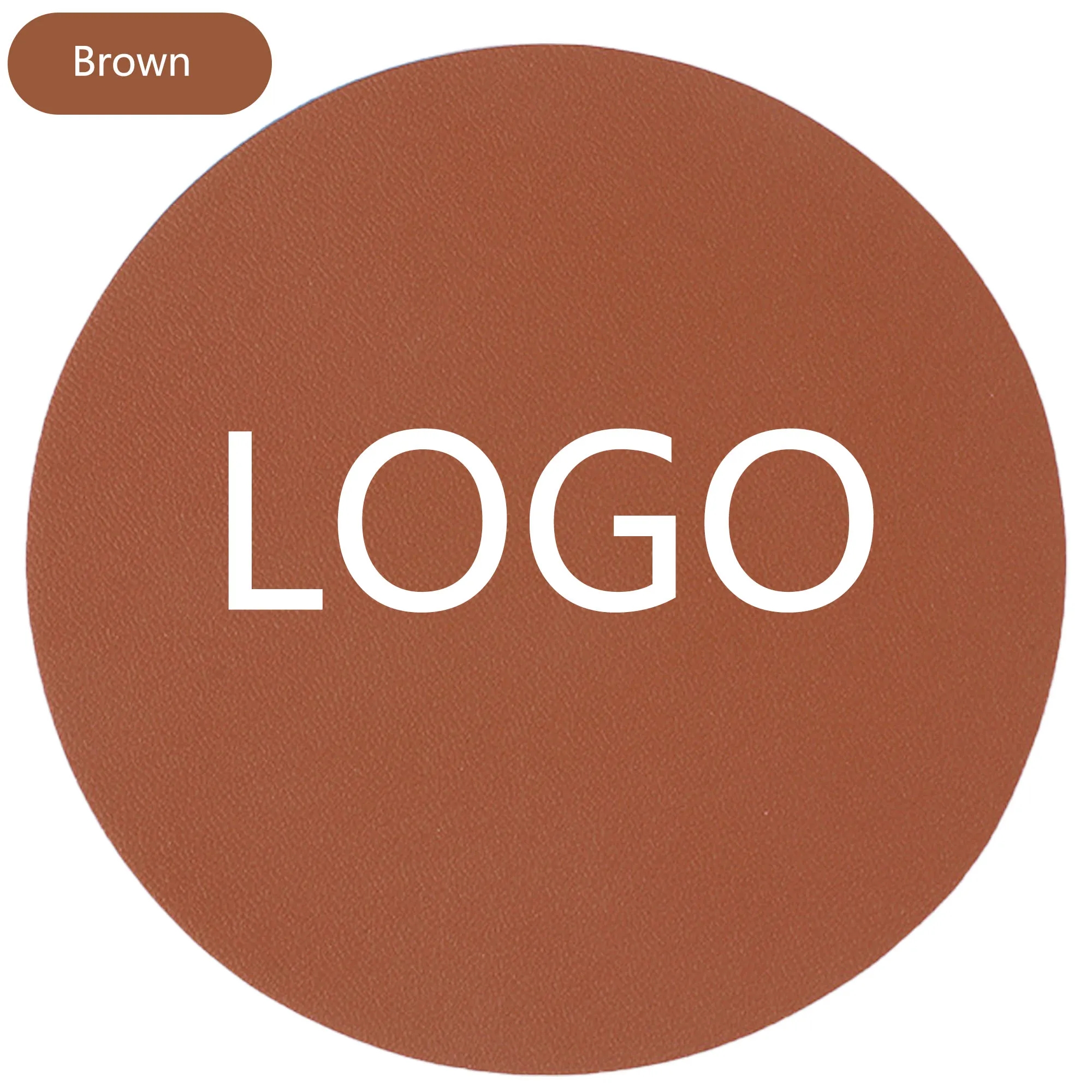 Custom Leather Coasters Round Diameter 3 7/8 Embosse 19