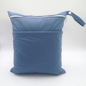 Wet Dry Bags with Two Zippered Pockets for Baby Diapers 7