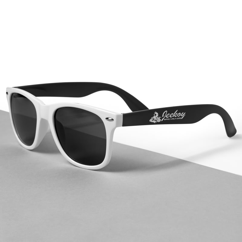 Custom White Frame Plastic Sunglasses 16