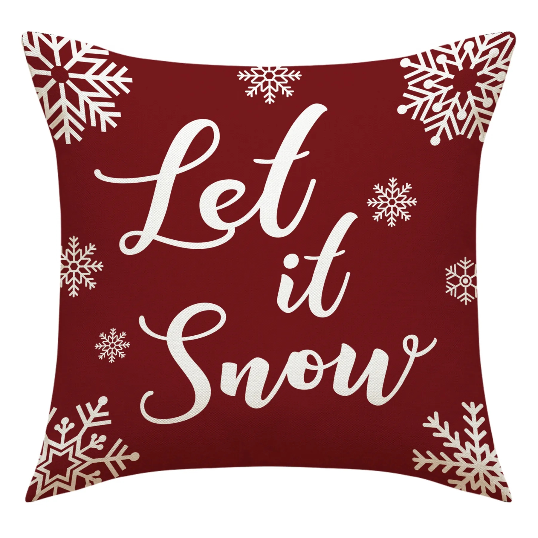 Flax Red Christmas Cushion Pillowcase 8