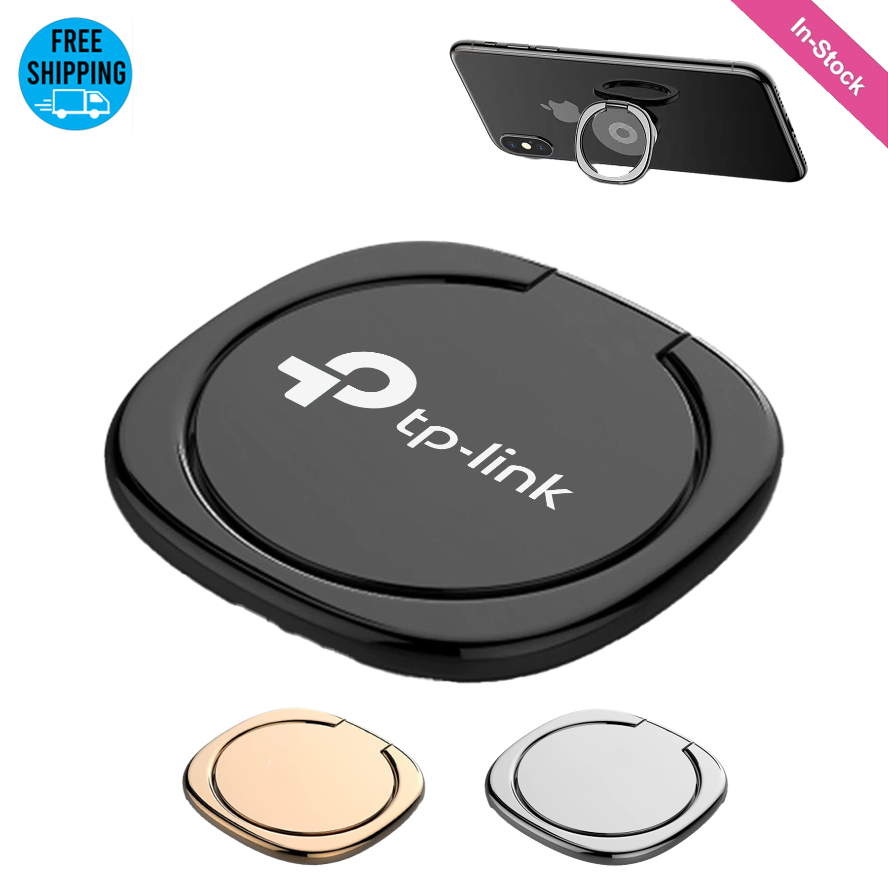 360 Degree Rotate Metal Cell Phone Stand Ring Holder 4