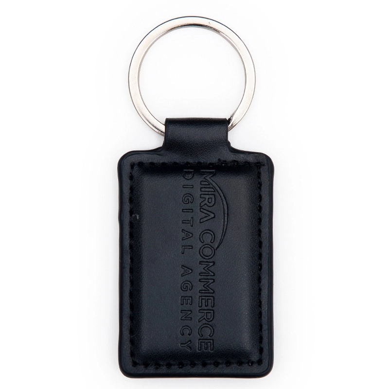 Leatherette Rectangle Key Chain 4