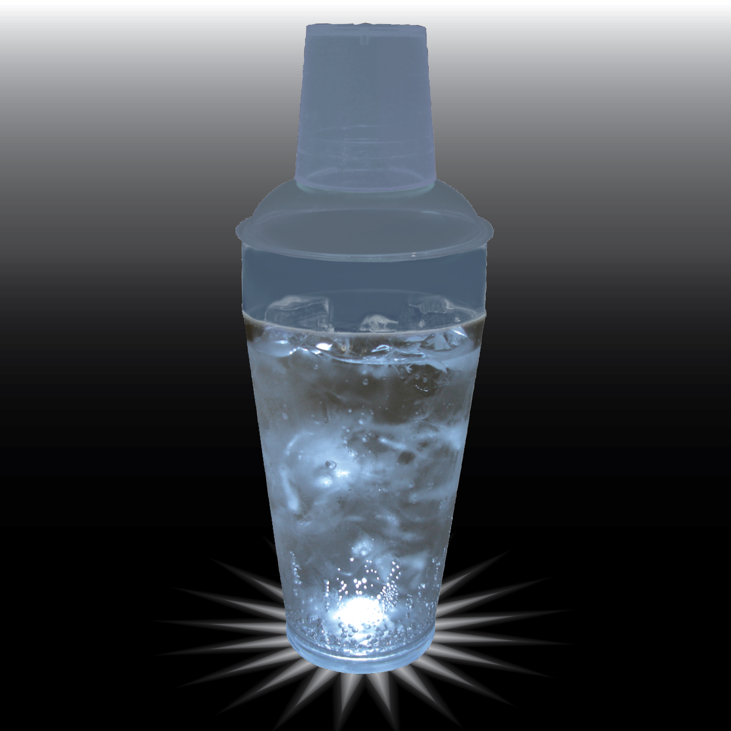 20oz Single Light 3 Piece Plastic Cocktail Shaker 7