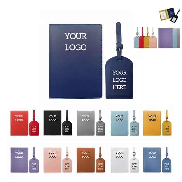 PU Leather Passport Holder and Luggage Tag Set 10