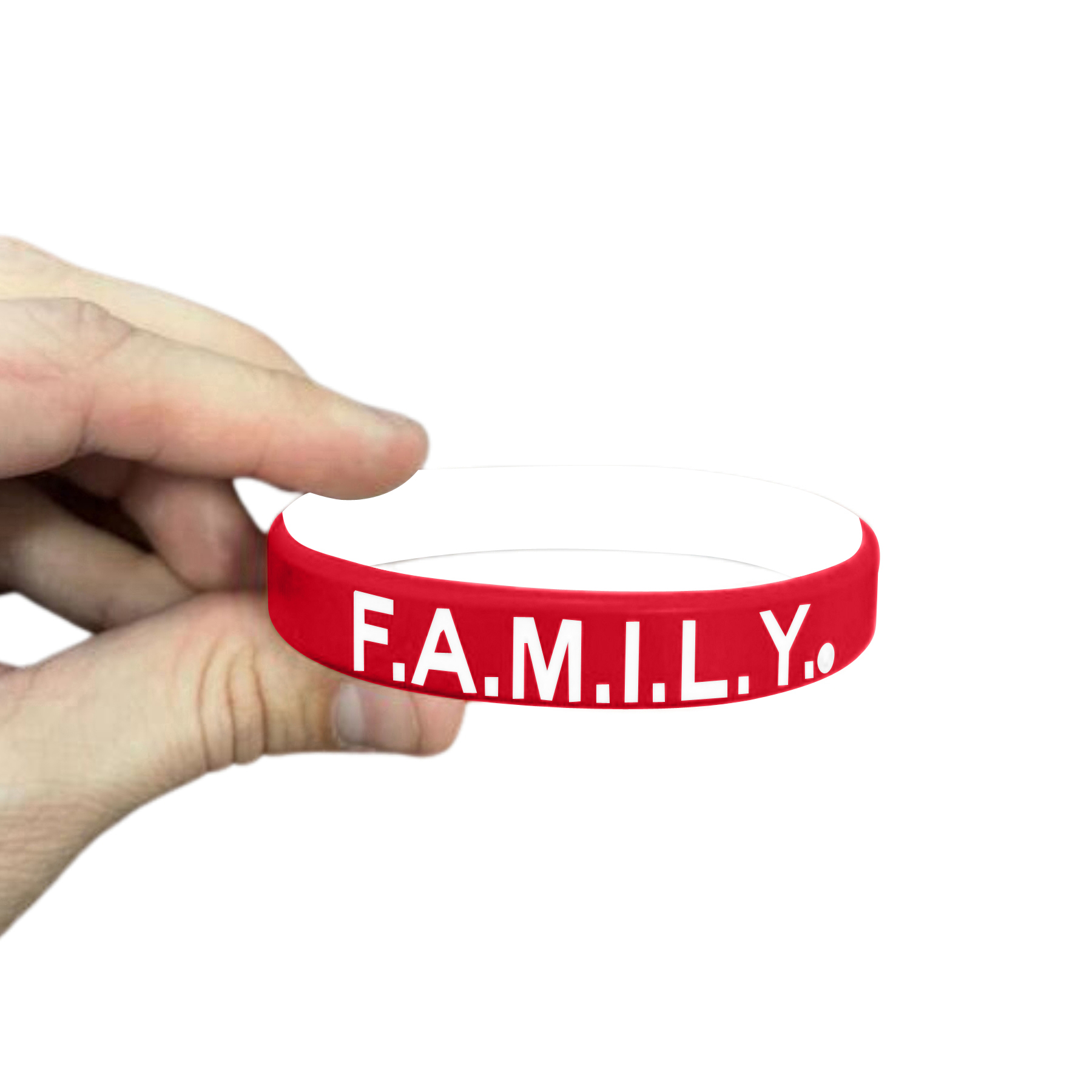 1/2" Rush Laser Debossed Silicone Wristbands 2 ply 6