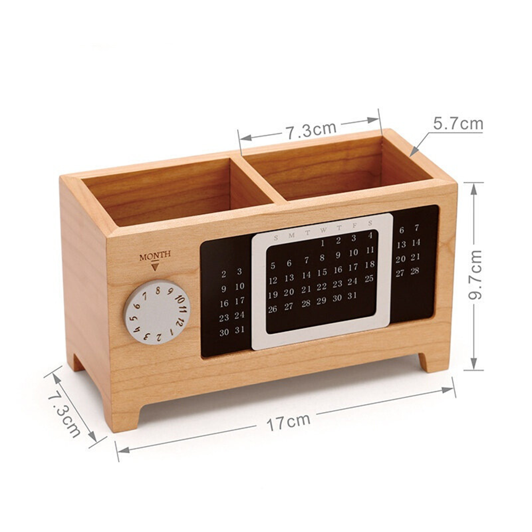 Wooden Pencil Holder Desk Supplies Organizer Pen Cup 3
