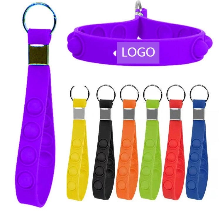 Silicone Push pop keychain 1