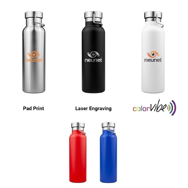 20 Oz. Powder Coated SipTek Vacuum Sealed Bottle w/Steel Top