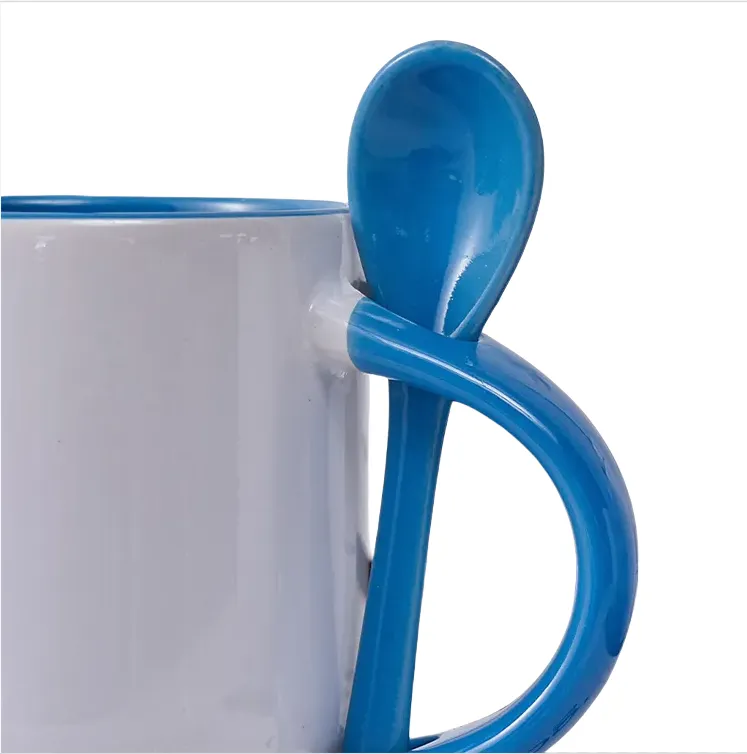 12oz Inner Color Mug With Spoon 8