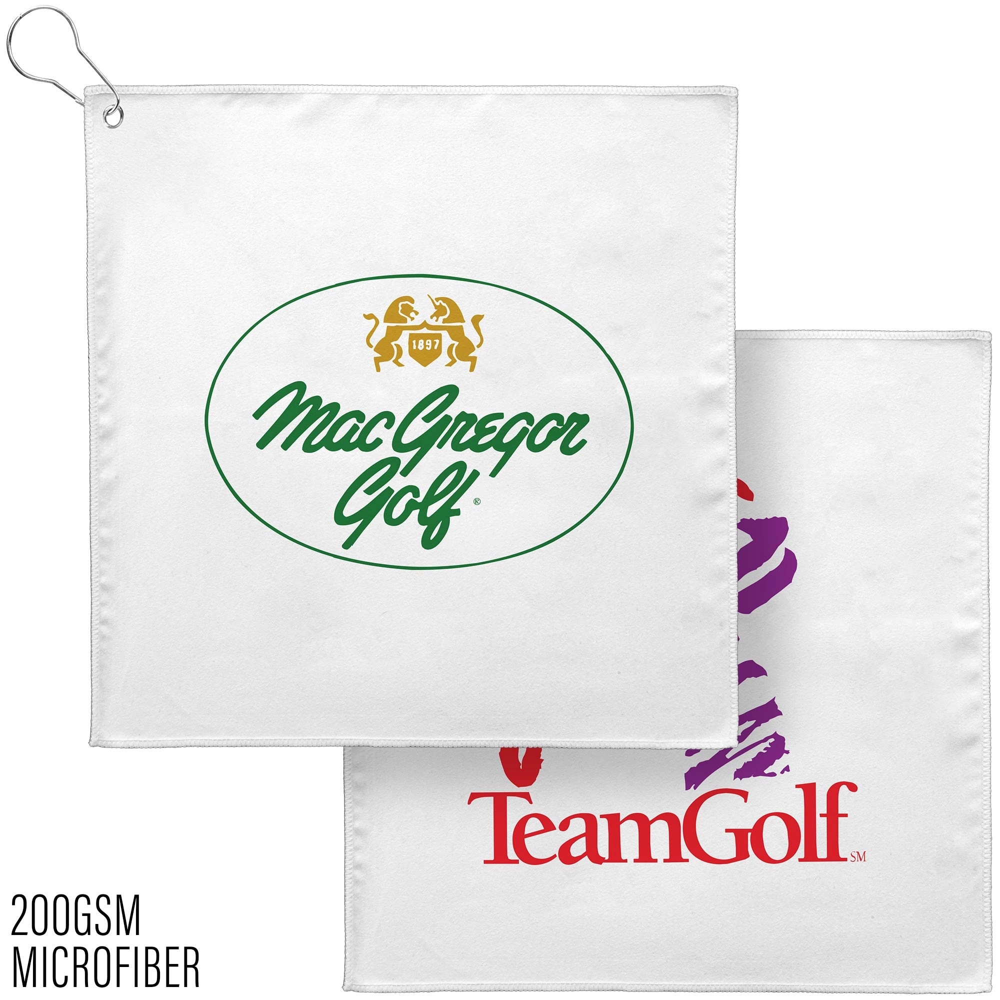 12x12 Golf Towel With Grommet - 200GSM 1