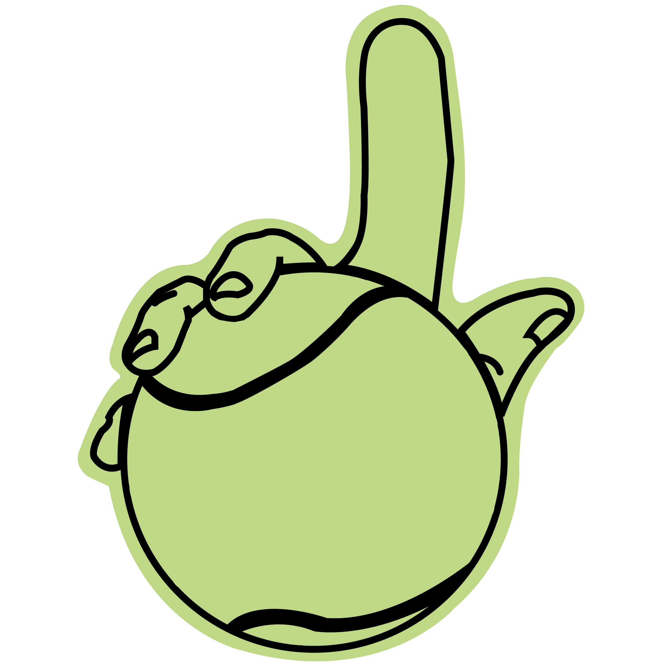 Large Tennis Ball Hand 19