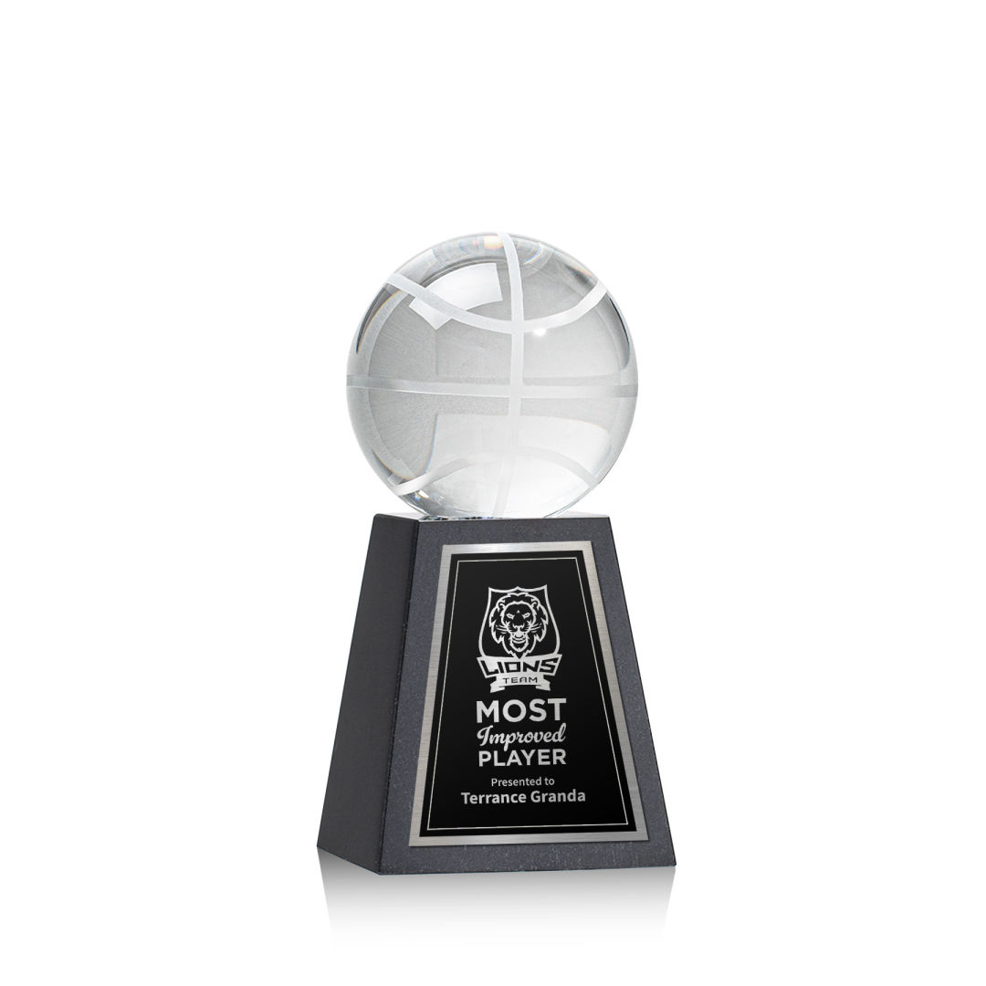 Basketball Award on Tall Marble Base 7