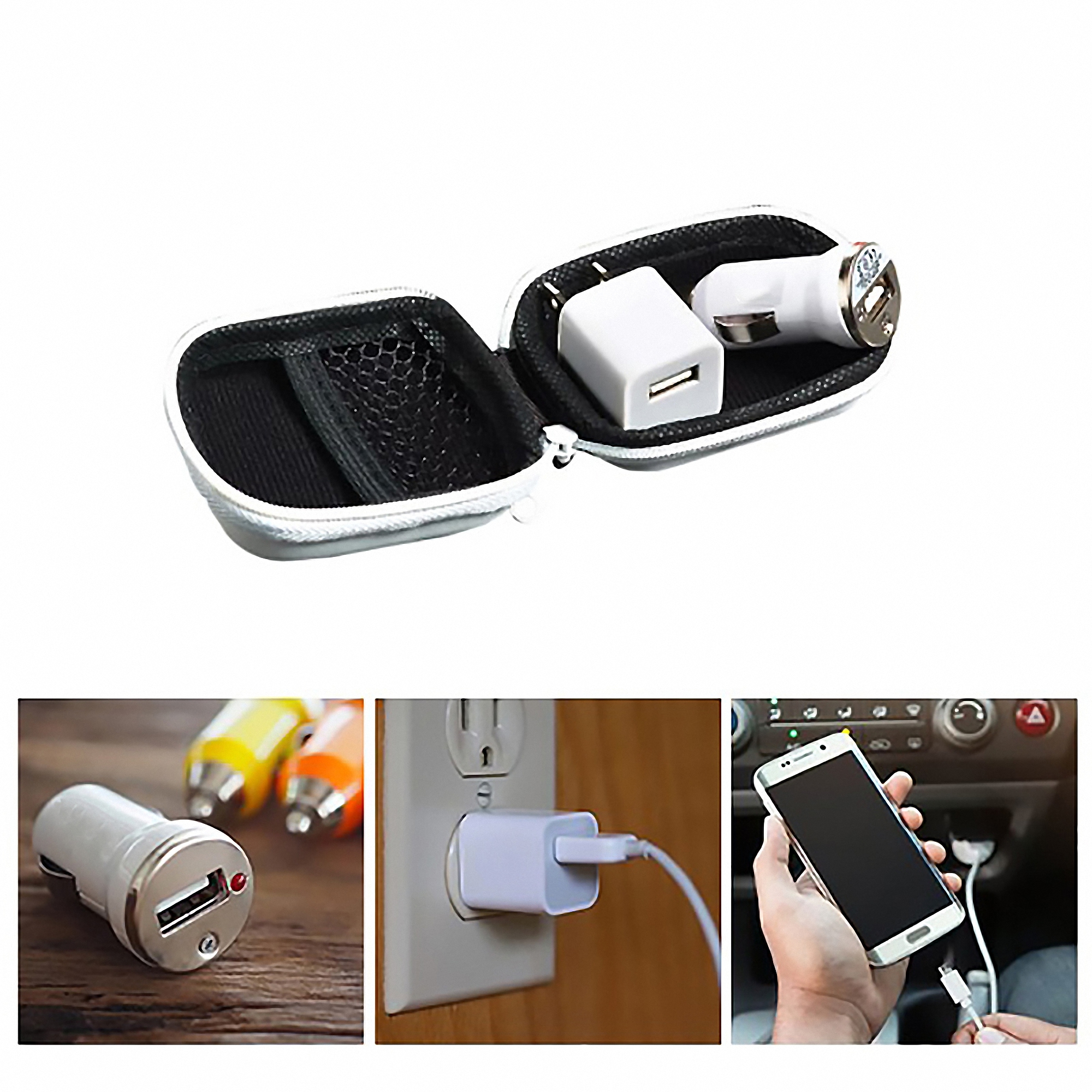 Dual USB Wall & Car Charger Combo 4
