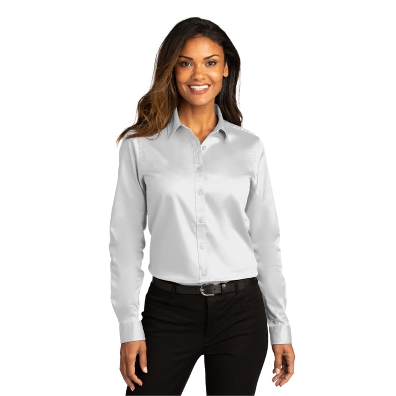Port Authority Ladies Long Sleeve SuperPro React Twill Shirt. 46