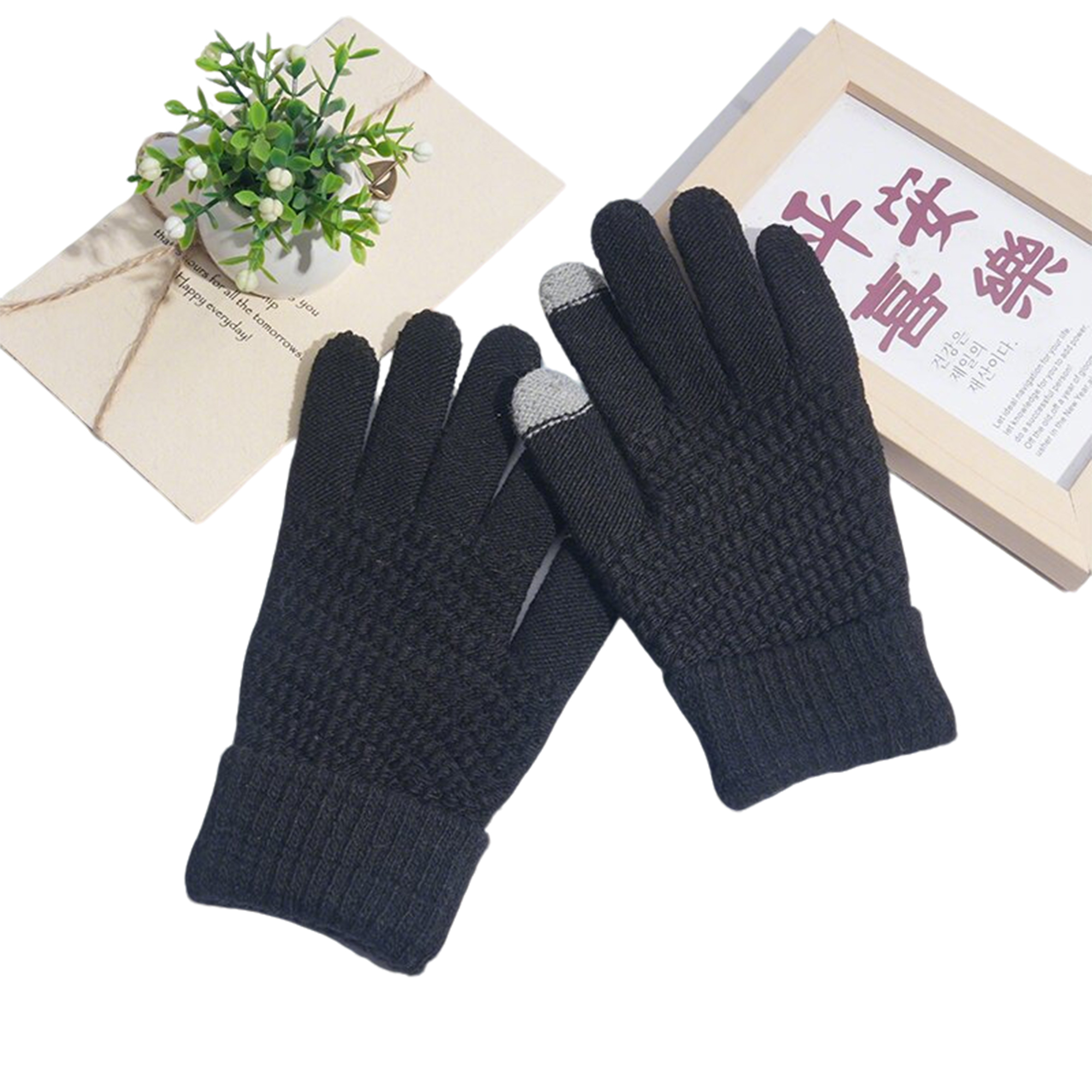 Touchscreen Knit Winter Glove With Soft Lining 7.9" x 4" 4