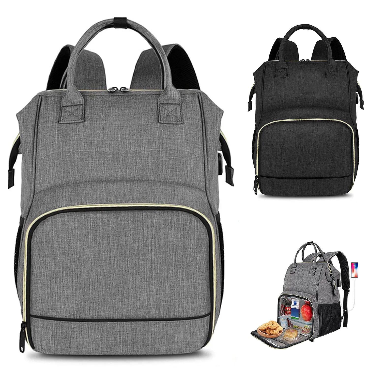Insulated Cooler Backpack With Usb Port 3
