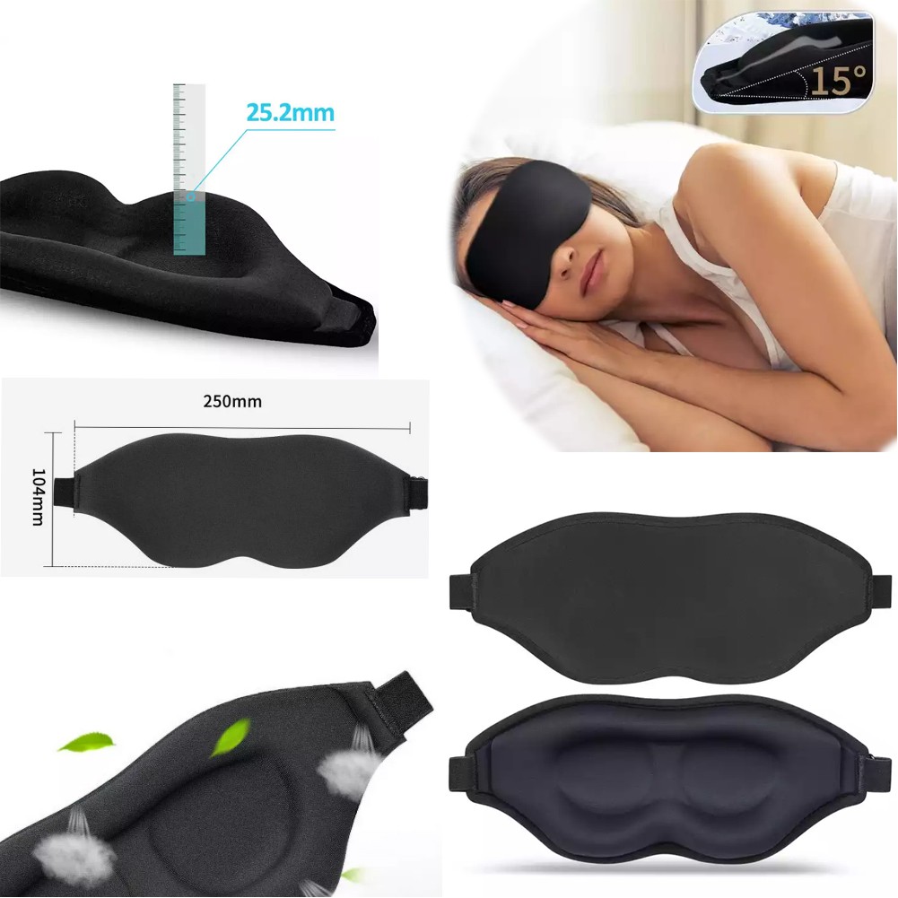 3D Sleeping Mask Blackout Light Eye Shade Cover 1