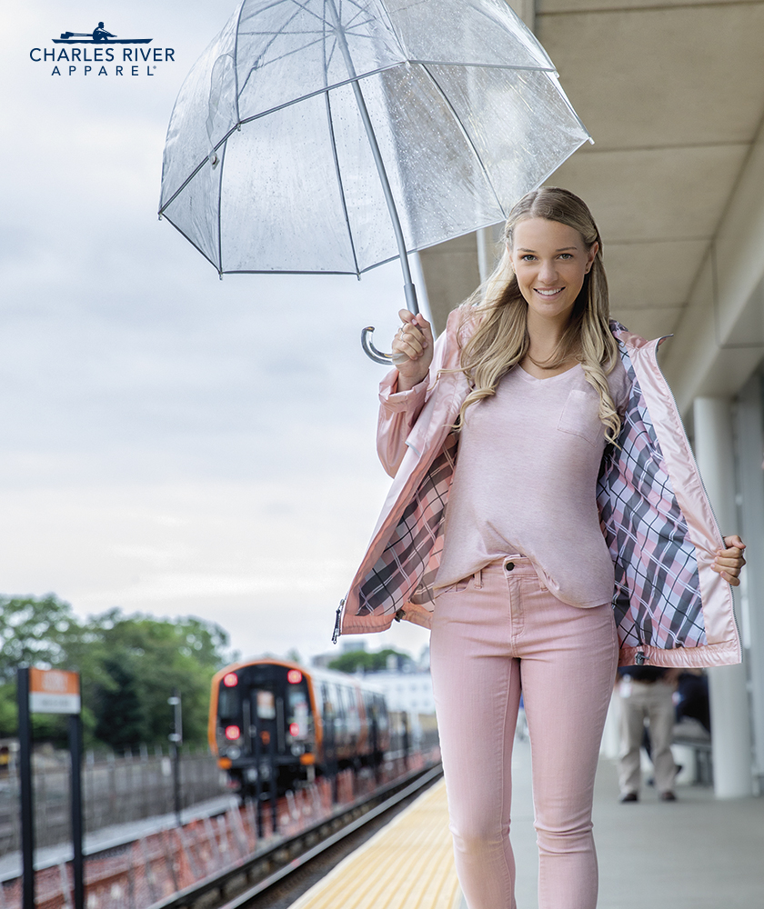 Women's New Englander Rain Jacket with Printed Lining